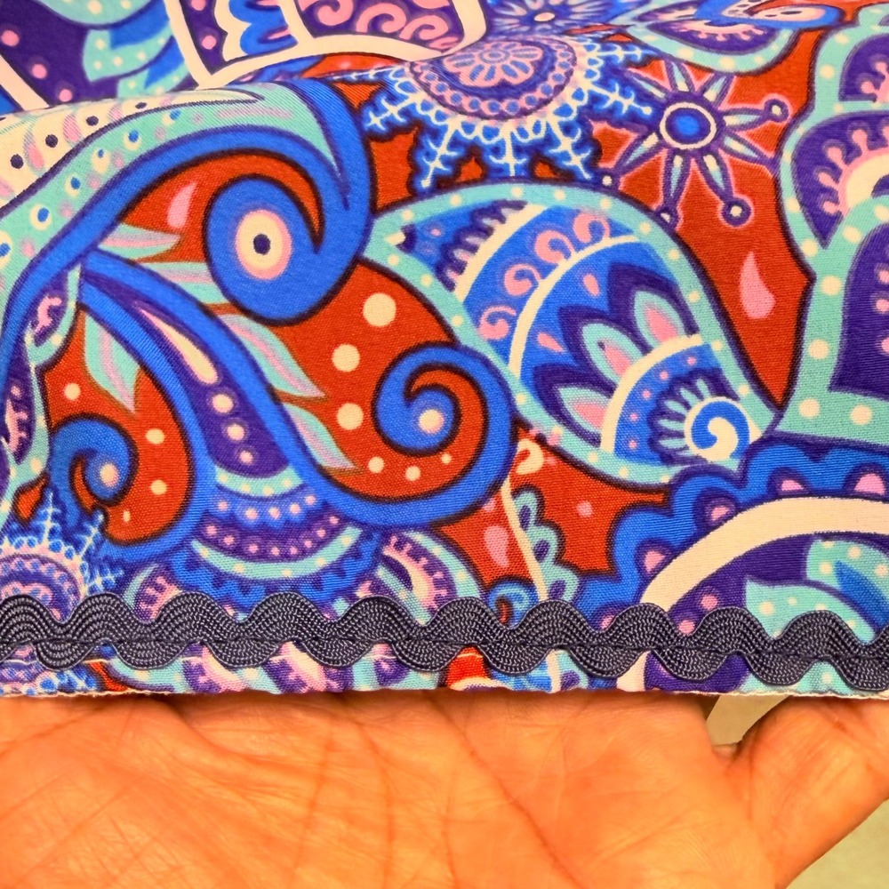 Simply Southern M Womens Colorful Paisley Vibrant Coastal Career Light Blouse - Picture 6 of 9